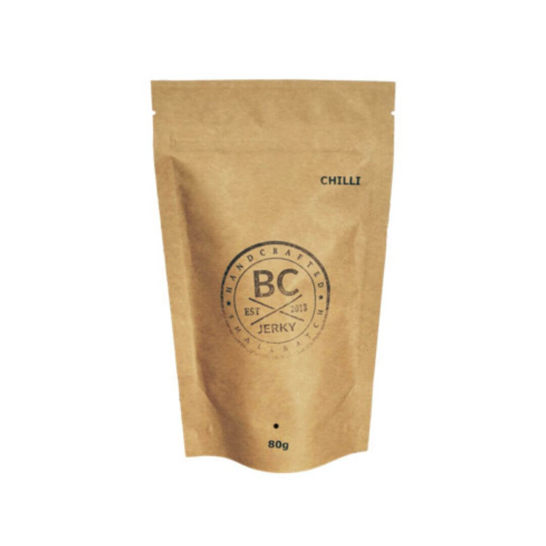 Chill Beef Jerky in BC Jerky Brown Bag Packaging